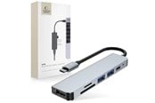 USB Hub - Tech-Protect HUB V3 5in1 USB-C - USB-A 3.0 / USB-A 2.0 / USB-C / HDMI / RJ45 - grey USB Hub - USB 2.0 - 6 porte - Grey - 9589046919343