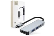 USB Hub - Tech-Protect HUB V2 4in1 USB-C - USB-A 3.0 / USB-A 2.0 / USB-C / HDMI - Grey USB Hub - USB 2.0 - 4 porte - Grey - 9589046919350
