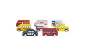 Träleksaker - Colorations - Wooden Toy Trucks - 10-piece - TRUCKS