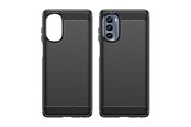 Mobile - Covers & Cases - Hurtel Carbon Case for Motorola Moto G62 5G Flexible Silicone Carbon Cover Black - 9145576271766