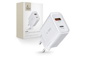 Mobile - Adapters & Chargers - Tech-Protect C30W USB-C PD 30W / USB-A QC 3.0 Mains Charger - White - 9589046926792