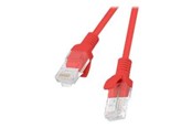 Nätverkskabel - Lanberg patch cable - 50 cm - red RAL 3017 - Röd - 0.5m - PCU5-20CC-0050-R
