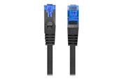 Nätverkskabel - Lanberg patch cable - 25 cm - black RAL 9004 - Svart - 0.25m - PCF6A-10CC-0025-BK