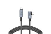USB-kabel - Tech-Protect UltraBoost Max L USB-C 4.0 (Straight) / USB-C 4.0 (Angled) PD 240W 8K 40Gbps 1.5m Cable - Grey - 5906302309252