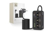 Mobile - Adapters & Chargers - Tech-Protect Power Strip  PC3X6 3 Sockets 240V + 3xUSB-A + 3xUSB-C 200cm - Black - 5906302310555