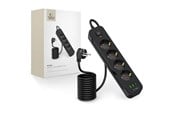 Mobile - Adapters & Chargers - Tech-Protect PCL4X3 Power Strip 4 Sockets 240V + 2xUSB-A + 1xUSB-C 200 cm - Black - 5906302310593
