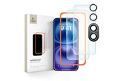 Mobiltelefontillbehör-Skyddsfilm - Tech-Protect Supreme Set Tempered Glass for iPhone 16 - Clear (3 pcs) - 5906302310906