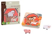 Träleksaker - Jouéco Farm puzzle with layers - 263-80159