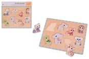 Träleksaker - Jouéco The Wildies Family knobpuzzle - 263-80132