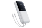 PowerBank - Baseus Lipow 20000mAh 22.5W Powerbank with two built-in cables with additional Simple USB-A - USB-C 3A 20cm cable - white PowerBank - Vit - 20000 mAh - P10079102213-00