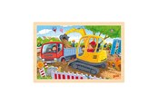 Pusselspel - Goki Wooden Jigsaw Puzzle Excavator 24pcs. Trä - 57338