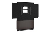 Väggfäste, AV-Möbel - Middle Atlantic Forum stand - for LCD display / video conferencing system - 2-bay dark finish - asian night black charcoal grey - TAA Compliant - Max 68 kg - recommended for 55" - FM-DS-4875FW-AA3B