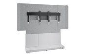 Väggfäste, AV-Möbel - Middle Atlantic Forum stand - for LCD display / video conferencing system - 66" 3 bay light finish - designer white silver grey white - TAA Compliant - Max 68 kg - recommended for 80"-85" - FM-DS-6675FS-ED8W