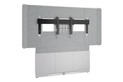 Väggfäste, AV-Möbel - Middle Atlantic Forum stand - for LCD display / video conferencing system - 66" 3 bay light finish - designer white semi-gloss white silver grey - TAA Compliant - Max 68 kg - recommended for 70" / 75" - FM-DS-6675FW-DD8W