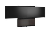 Väggfäste, AV-Möbel - Middle Atlantic Forum stand - for 2 flat panels / video conferencing system - 66" 3 bay dark finish - asian night black charcoal grey - TAA Compliant - Max 136 kg - recommended for 55" - FM-DS-6675FW-GA3B