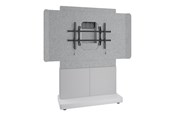 Väggfäste, AV-Möbel - Middle Atlantic Forum stand - for LCD display / video conferencing system - 48" 2-bay light finish - designer white semi-gloss white silver grey - TAA Compliant - Max 68 kg - recommended for 55" - FM-DS-4875FS-AD8W