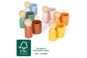 Babyleksaker - Small Foot - Wooden Montessori Sorting Cup with Figures - 12813