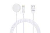 Mobile - Adapters & Chargers - Tech-Protect UltraBoost 2in1 Magnetic Charger with USB-C / Lightning Cables for Apple Watch 1.5m - White - 9490713932780