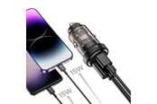 Mobile - Adapters & Chargers - Tech-Protect CC30W Car Charger USB-C PD 30W / USB-A QC 3.0 - Black - 9490713933794