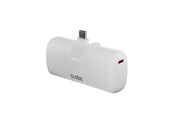 PowerBank - SBS EcoPower 5000 mAh 10W Powerbank with Built-in USB-C Port - White PowerBank - Vit - 5000 mAh - TEBB5000PLUGWGRS