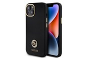 Mobile - Covers & Cases - GUESS Silicone Logo Strass 4G Case for iPhone 15 - Black - 3666339148485
