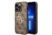 Mobile - Covers & Cases - GUESS GUHCP15X4GMGBR iPhone 15 Pro Max 6.7" brown/brown hardcase 4G Big Metal Logo - 3666339171537