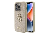 Mobile - Covers & Cases - GUESS Glitter Script Big 4G iPhone 15 Pro Case - Gold - 3666339147808
