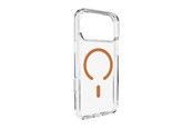 Mobile - Covers & Cases - Puro Lite Mag TPU+PC Case Compatible with MagSafe for iPhone 17 Pro Max - Transparent with Orange Ring - PUIPC17P69LITEMORA