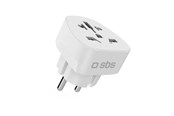 Övriga kablar - SBS Shucko/EU Travel Adapter - Universal - White - TEADAPTDEWORLD