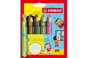 Skriv- och ritverktyg - STABILO woody 3 in 1 Duo - Multitalent Coloured Pencil - Set 5 pcs. + Pencil Sharpener - 882/05-2