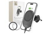 Mobile - Adapters & Chargers - Tech-Protect MM15W-V1 Car Phone Holder with MagSafe 15W Inductive Charger for Air Vent - Black - 9490713934562