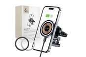 Mobile - Adapters & Chargers - Tech-Protect MM15W-V5 Car Phone Holder with MagSafe 15W Inductive Charger for Air Vent - Black - 9490713934739
