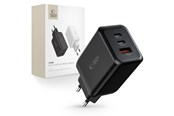 Mobile - Adapters & Chargers - Tech-Protect C65W AC Charger 2x USB-C PD 65W / USB-A QC 3.0 - Black - 9490713934524