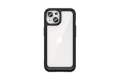 Mobile - Covers & Cases - Hurtel Reinforced Case with Flexible Frame for iPhone 15 Plus Outer Space - Black - 9145576279618