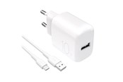 Mobile - Adapters & Chargers - Puro PROLITE 10W USB-A wall charger + USB-A - USB-C cable 1.2m - white - PUTCUSBA10WDYKACWHI