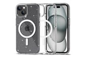 Mobile - Covers & Cases - Tech-Protect FlexAir Hybrid MagSafe Case for iPhone 15 - Clear Glitter - 9490713936313