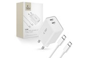 Mobile - Adapters & Chargers - Tech-Protect C35W AC Charger 2x USB-C PD 35W with USB-C / USB-C cable - white - 9319456605570