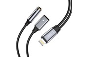 USB-kabel - Tech-Protect UltraBoost Lightning Cable (Male) / Mini Jack 3.5mm (Female) - Lightning (Female) - Black - 9319456607376
