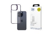 Mobile - Covers & Cases - 3mk Satin Armor Case+ Purple for Apple iPhone 15 Pro Max - Transparent - 5903108592819