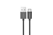 USB-kabel - Puro TPE 12W USB-A - microUSB 1m Cable - Black - PUCM12WBLK