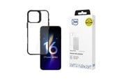 Mobile - Covers & Cases - 3mk Satin Armor Case+ for iPhone 16 Pro Max - Transparent with Black Frame - 5903108586566