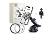 Mobile - Adapters & Chargers - Tech-Protect MM15W MagSafe Car Mount with 15W Induction Charger for Air Vent and Dashboard - Black - 5906302313228