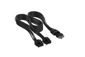 Strömkabel (intern) - Corsair Elite Premium Individually Sleeved 2x 8-Pin to PCIe 12V-2x6 600W (Type 4) - Svart - CP-8920423