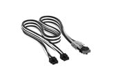 Strömkabel (intern) - Corsair Elite Premium Individually Sleeved 2x 8-Pin to PCIe 12V-2x6 600W (Type 5) - Svart / Vit - CP-8920429