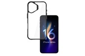 Mobile - Covers & Cases - 3mk Satin Armor Case+ for iPhone 16 Plus - Transparent with Black Frame - 5903108586542