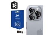 Mobiltelefontillbehör-Skyddsfilm - 3mk Lens Protection Pro Camera Cover with Titanium Frame for iPhone 16 Pro / 16 Pro Max - 5903108588591