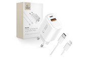 Mobile - Adapters & Chargers - Tech-Protect NCA30 PD 30W QC3.0 USB-A / USB-C + USB-C / Lightning Cable 100cm - White - 5906302318735