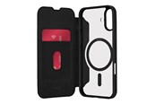 Mobile - Covers & Cases - Puro Book Mag MagSafe Leather Case with Flap and Card Slot for iPhone 16 - Black - PUIPC1661BKMAGBLK