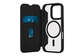 Mobile - Covers & Cases - Puro Book Mag MagSafe Leather Case with Flap and Card Slot for iPhone 16 Pro - Black - PUIPC16P61BKMAGBLK