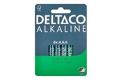 Battery - Deltaco battery - 4 x AAA / LR03 - Alkaline - LR03-4B